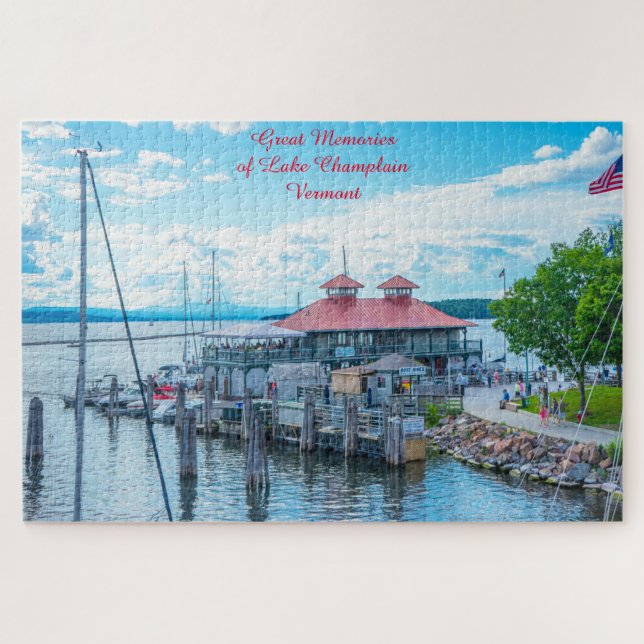 Lake Champlain  Vermont.Christmas Greetings Jigsaw Jigsaw Puzzle (Horizontal)
