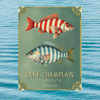 Lake Champlain Vermont New York nautical fish