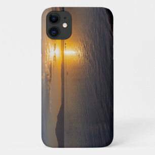 lake chapala & mountains along horizon at sunset iPhone 11 case