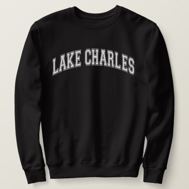 LAKE CHARLES University-Style America College Sweatshirt (Design Front)