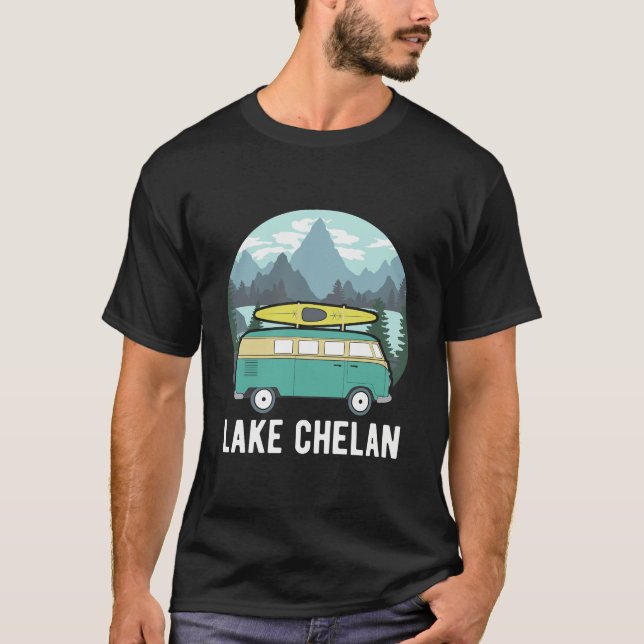 Lake Chelan Kayak Hoodie Retro Van Washington Kaya T-Shirt (Front)
