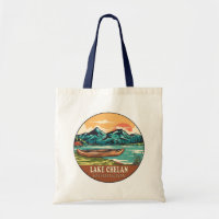 Lake Chelan Washington Boating Fishing Emblem