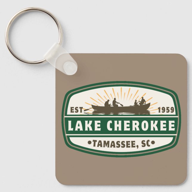 Lake Cherokee Keychain - boat (Front)