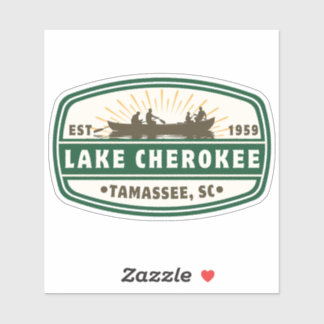 Lake Cherokee Vinyl Sticker - boat