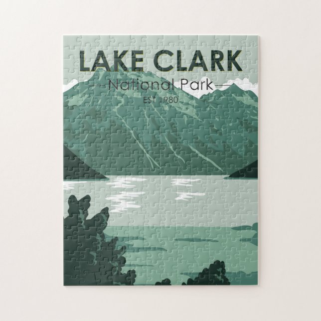 Lake Clark National Park Alaska Vintage  Jigsaw Puzzle (Vertical)
