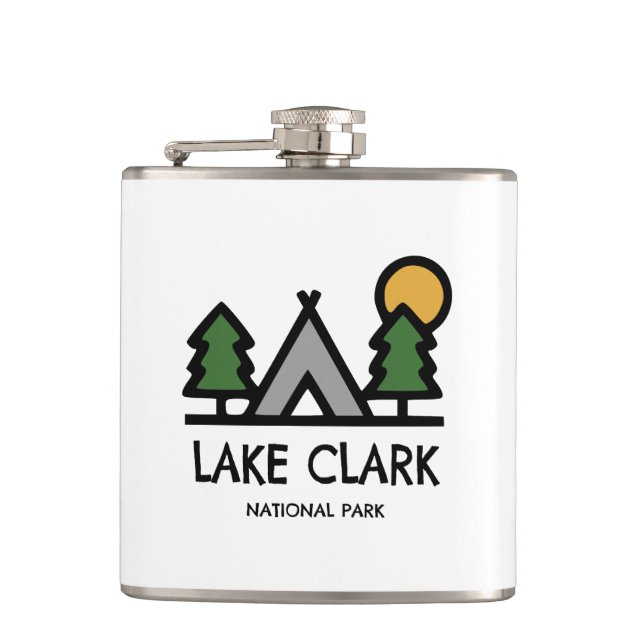 Lake Clark National Park Hip Flask (Front)