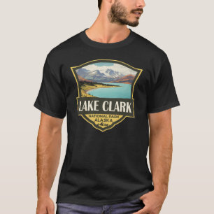 Lake Clark National Park Illustration Travel Art T-Shirt