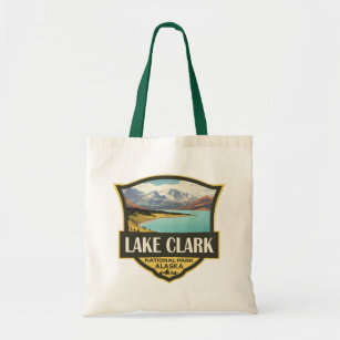 Lake Clark National Park Illustration Travel Art Tote Bag