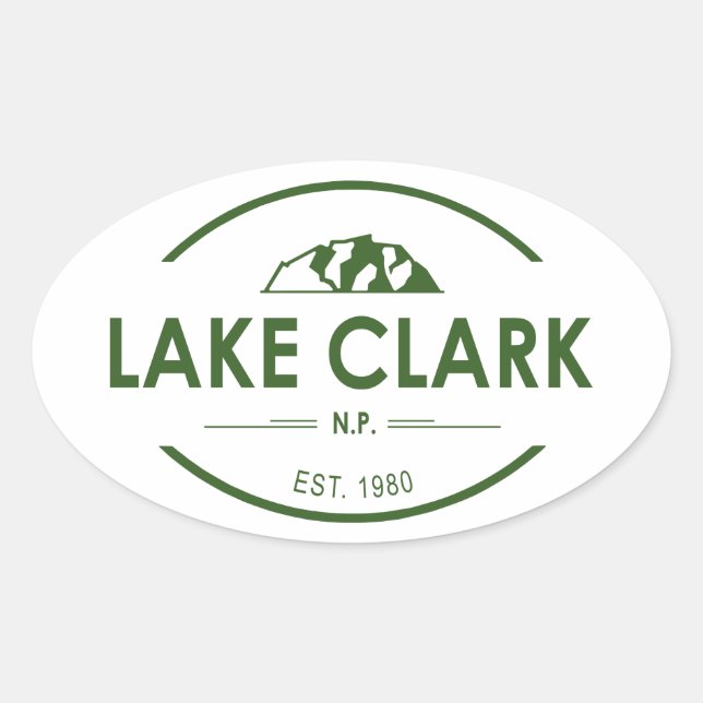 Lake Clark National Park Oval Sticker (Front)