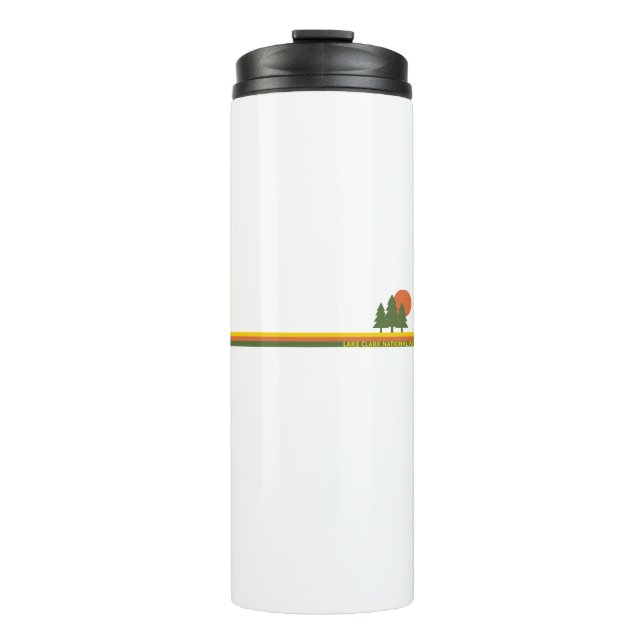 Lake Clark National Park Pine Trees Sun Thermal Tumbler (Front)
