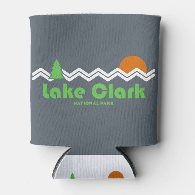 Lake Clark National Park Retro Can Cooler (Front)