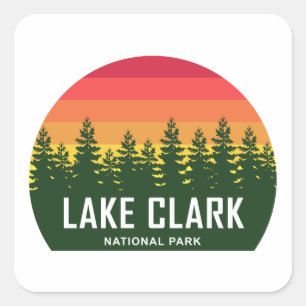 Lake Clark National Park Square Sticker