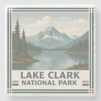 Lake Clark National Park Stone Coaster