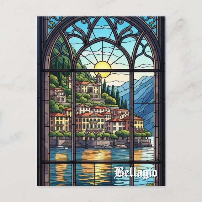 Lake Como Bellagio Italy Postcard (Front)