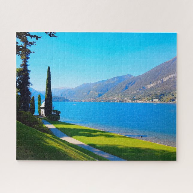 Lake Como Bellagio Walkway Italy Jigsaw Puzzle (Horizontal)