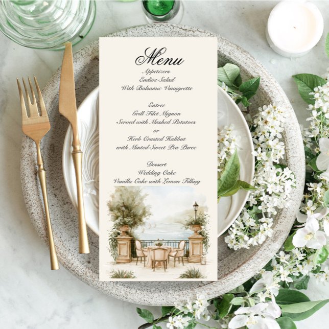Lake Como Calligraphy Menu (Creator Uploaded)