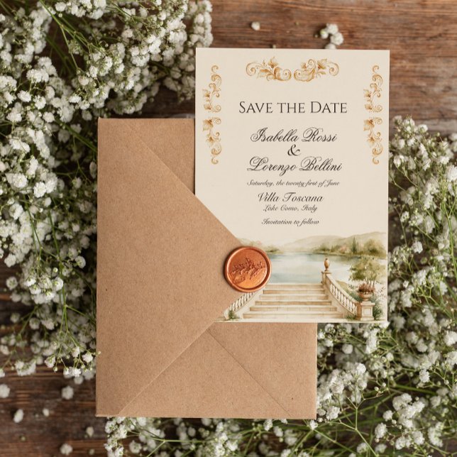 Lake Como Destination Save the Date Invitation (Creator Uploaded)