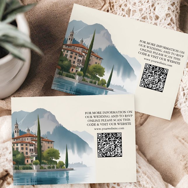 Lake Como  Italy Destination Wedding Enclosure Card (Creator Uploaded)