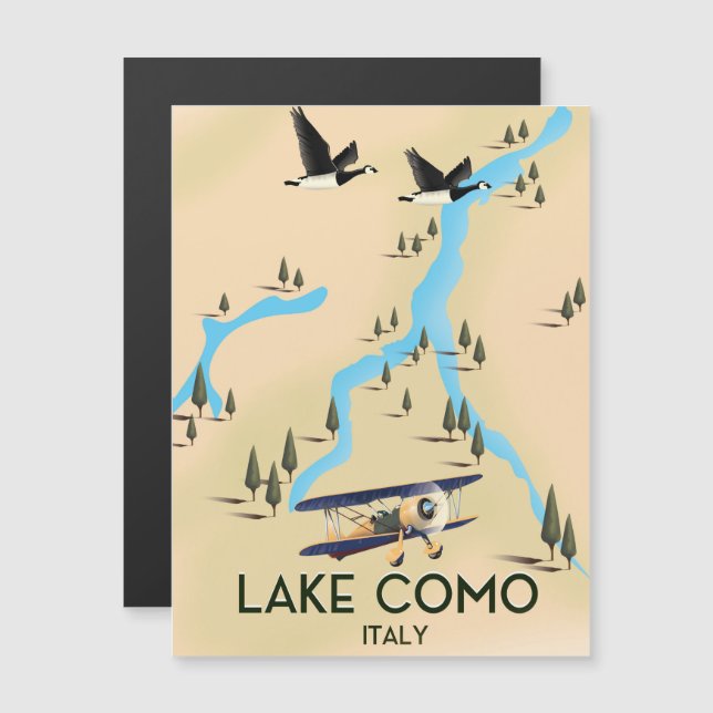 Lake Como Italy Map Travel poster (Front/Back)