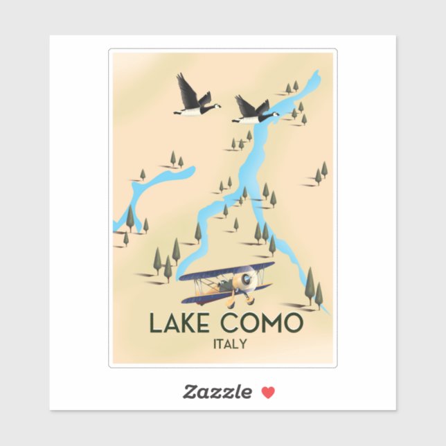 Lake Como Italy Map Travel poster (Sheet)