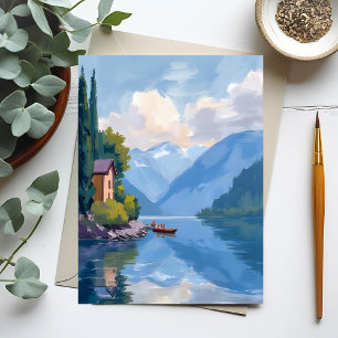 Lake Como, Italy Painting Postcard
