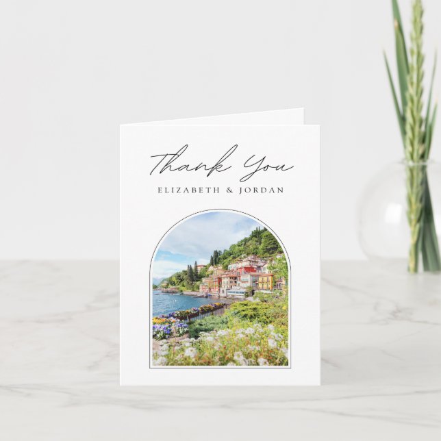 Lake Como Italy Photo Blank Thank You Card (Front)