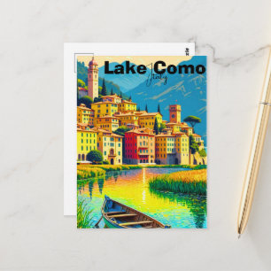 Lake Como Italy Postcard, Italy Travel Postcard, L Postcard