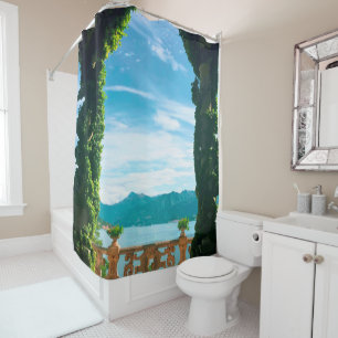 Lake Como Italy Scene Shower Curtain