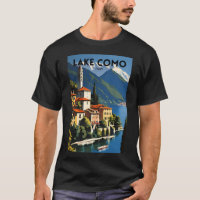 Lake Como Italy Traditional Travel Poster