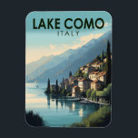 Lake Como Italy Travel Art Vintage Magnet<br><div class="desc">Lake Como vector art design. Lake Como,  in Northern Italy’s Lombardy region,  is an upscale resort area known for its dramatic scenery,  set against the foothills of the Alps.</div>
