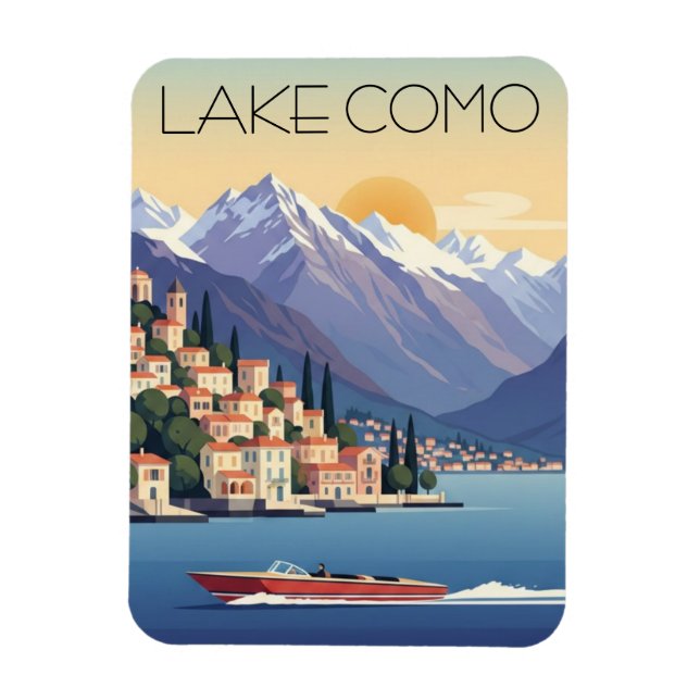 Lake Como Italy Travel Magnet (Vertical)