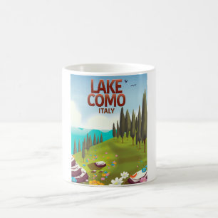 Lake Como Italy travel postcard. Coffee Mug