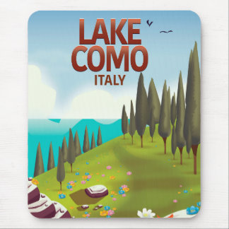 Lake Como Italy travel postcard. Mouse Pad