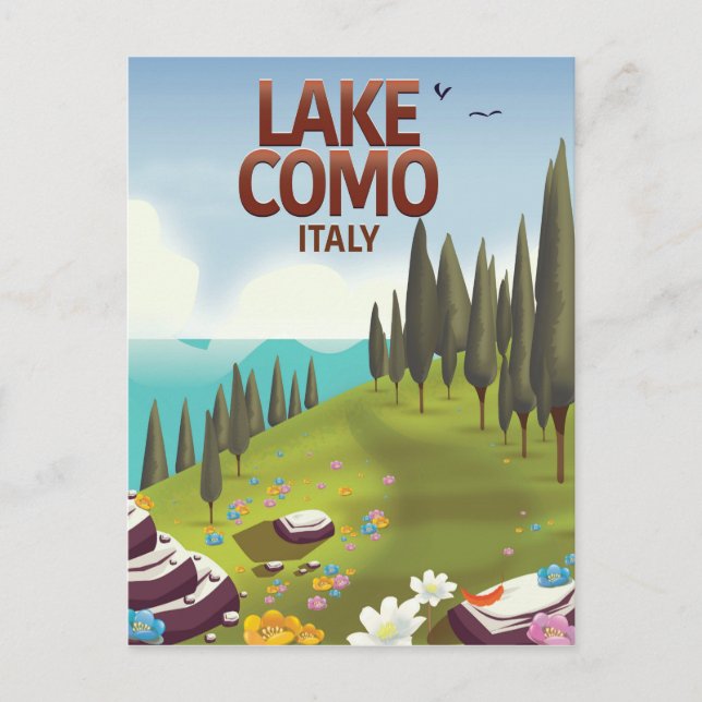 Lake Como Italy travel postcard. Postcard (Front)
