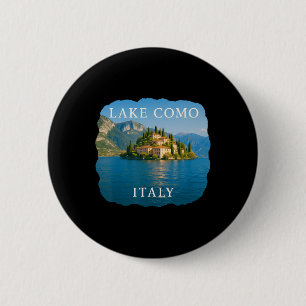 Lake Como Italy Vacation Bellagio Summer Italian L 6 Cm Round Badge