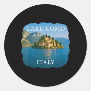 Lake Como Italy Vacation Bellagio Summer Italian L Classic Round Sticker