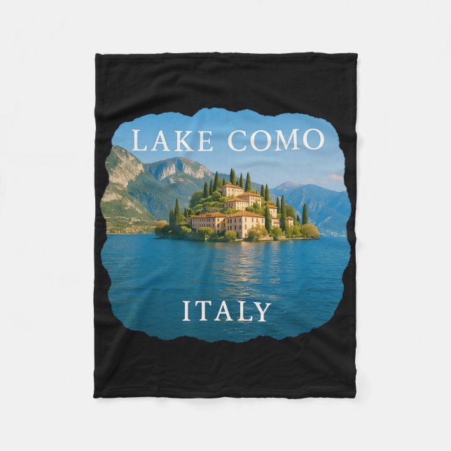 Lake Como Italy Vacation Bellagio Summer Italian L Fleece Blanket (Front)