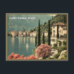 Lake Como, Italy Vintage Postcard<br><div class="desc">Lake Como,  Italy Vintage Postcard</div>