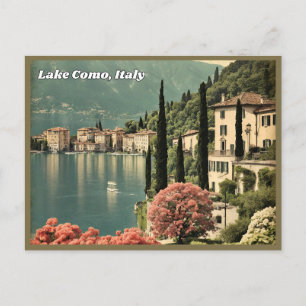 Lake Como, Italy Vintage Postcard
