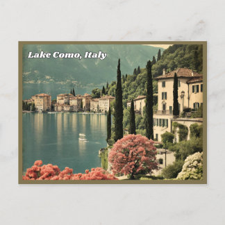 Lake Como, Italy Vintage Postcard