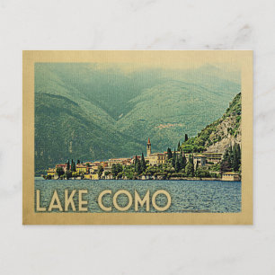 Lake Como Italy Vintage Travel Postcard