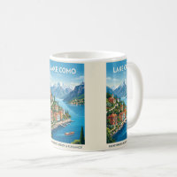 Lake Como Italy Vintage Travel Poster Art
