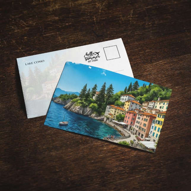 Lake Como Italy Watercolor Postcard (Creator Uploaded)