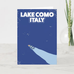 lake como itlay travel poster holiday card