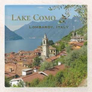 Lake Como Lombardy Italy Glass Coaster