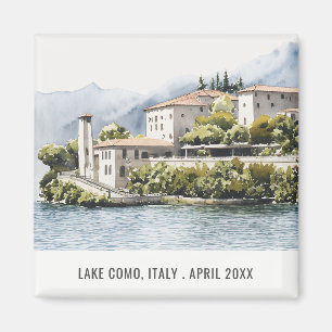 Lake Como Northern Italy Watercolor Italian Travel Magnet