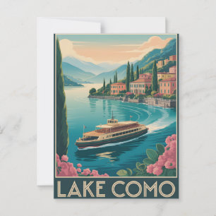 Lake Como Vintage  Postcard