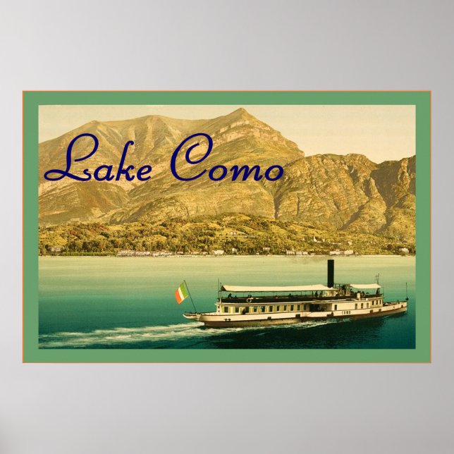 Lake Como ~ Vintage Travel Poster (Front)