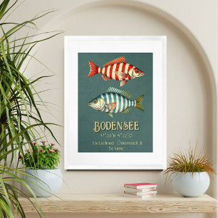 Lake Constance Bodensee fish Poster