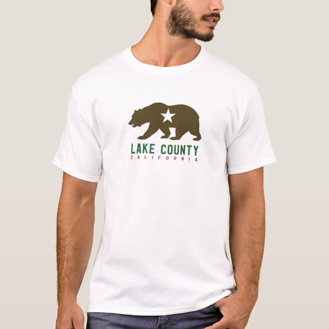 Lake County Winery California Wine Lovers Flag T-Shirt (Front)